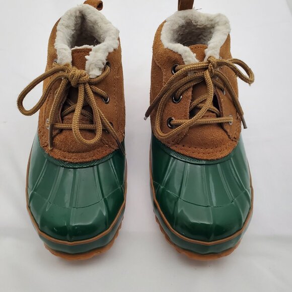 🦆Classic Vintage BASS Duck Boots Insulated Sherpa Lined Rubber & Suede 6 - Picture 5 of 11